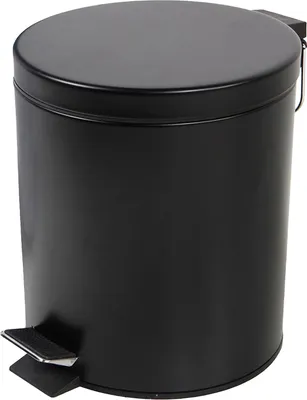 Obrázek produktu pro Nerezový pedálový koš - 5 litrů - Barva: černá