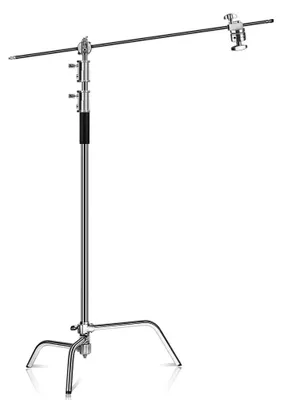 Produktbild von Professionelles Fotostativ aus Aluminiumlegierung, C-Stativ mit klappbaren Beinen, 20 kg Tragkraft, max. 330 cm Höhe für Fotostudios