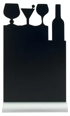 Produktbild von Securit Tischschreibtafel KOKTEJL mit Marker, Aluminiumständer