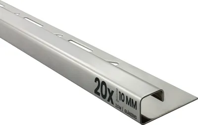 Produktbild von 20x Quadrat Edelstahlschiene Fliesenprofil Fliesenschiene L250cm 10mm glänzend