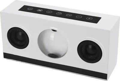 Zdjęcie produktu dla Głośnik Bluetooth z ferrofluidem, mocny bas, płyn magnetyczny z budzikiem, diody LED, kolor biały