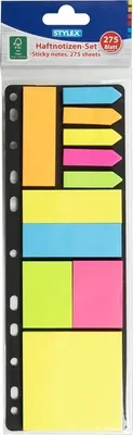 Produktbild von Stylex Haftnotizen-Set, 275 Blatt - abheftbar