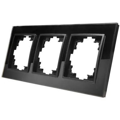 Produktbild von Glas-Rahmen McPower "Flair", 3-fach, schwarz