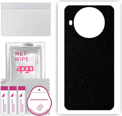Produktbild von apgo Rückseite Schutzfolie, Skin, kompatibel mit Cubot Note 20 Pro, Hinten Displayschutzfolie aus Vinylfolie, kratzfest, einfache Montage - Mattschwarz