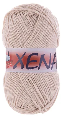 100g Strickgarn Xena Unifarben 55% Wolle 611 hellbeige