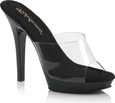 Obrázok produktu pre LIP-101 Dámske slip-on topánky od Fabulicious, Transparent Black , EU 40, US 10