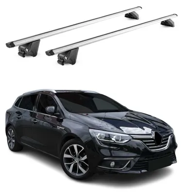 Produktbild von Dachträger für Renault Megane IV Grandtour 2016-2025 100kg Aluminium Grau 2tlg, KI-generiertes Bild