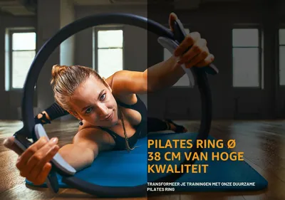 Image de Anneau de Pilates avec surface antidérapante et poignées rembourrées, appareil d'entraînement pour les muscles des cuisses et l'amélioration de la souplesse