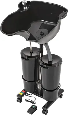 Produktbild von Mobiles Waschbecken Friseur, Höhenverstellbar Haarwaschwanne, Tragbares RüCkwäRtswaschbecken Waschplatz Salonbecken für Zuhause, Friseursalon