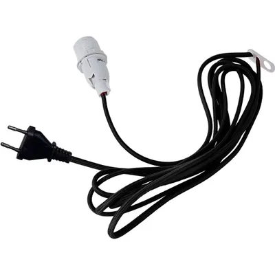 Produktbild von Eglo Lampenfassung Schwarz Weiß max. 25W E14 Außengewinde 3,5m Kabel Stecker