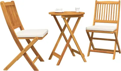 Immagine prodotto di vidaXL Set da giardino Bistro 3 pezzi Marrone Legno massello di acacia