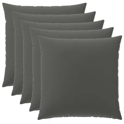 Imagen del producto de vidaXL, funda de cojín, 6 unidades, modelo HEERLEN, color gris antracita, 80 x 80 cm, material: poliéster
