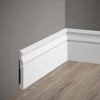 Produktbild von PROVISTON | Sockelleiste Polystyrol | 15 x 120 x 2000 mm | Weiß | Kunststoff