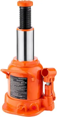 Imagen del producto de Gato hidráulico, capacidad de 20 toneladas (44.092 lbs), rango de elevación de 6,69" a 12,6", con manija de 3 posiciones, ideal para automóviles, reparación de vehículos y uso industrial