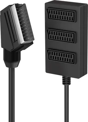 Obrázok produktu pre Hama 00205170 Kábel SCART 0,5 m SCART (10-pin) 3 x SCART (21-pin) Black