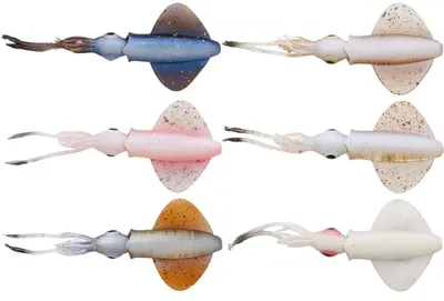 Produktbild von Savage Gear Swim Squid 50 LRF 5cm 0,8g - 5 Gummi Tintenfische, Farbe:Green Eye