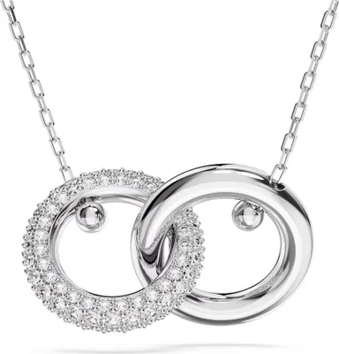 Produktbild von Swarovski Kette mit Anhänger Uni Dextera Interlocking Loop Weiß Rhodiniert 5670251