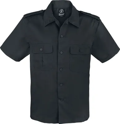 Imagen del producto de Camisa Brandit modelo US 1/2, color negro, talla S