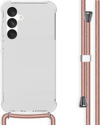 Zdjęcie produktu dla imoshion Przezroczysta obudowa tylna z sznurkiem do Samsunga Galaxy A55 – różowe złoto