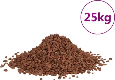 Obrázok produktu pre vidaXL Lávový granulát 25 kg červený 5-8 mm
