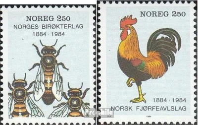 Produktbild von Briefmarken Norwegen 1984 Mi 908-909 (kompl.Ausg.) postfrisch Imkergesellschaft