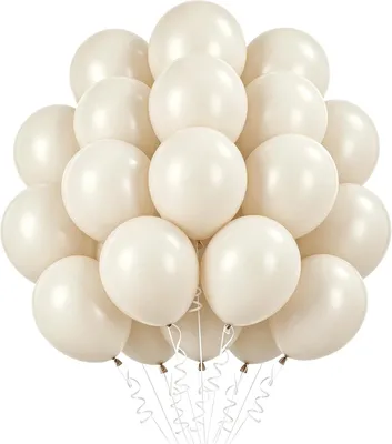 Productafbeelding van Latexballonnen, beige, 12 inch, 50 stuks, voor feestdecoratie