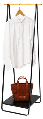 Image de YAMAZAKI Portemanteau Porte-manteau avec étagère noir 2298