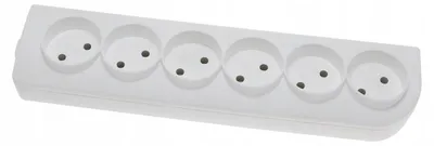 Image de Elgotech Multiprise Portable 6 Prises Sans Terre Blanc