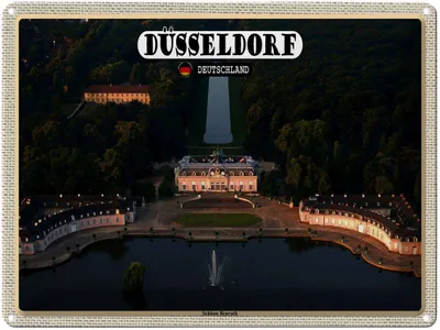 Image de vianmo Plaque en tôle 30x40 cm Düsseldorf Schloss Benrath