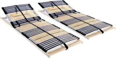 Zdjęcie produktu dla Stelaże do łóżek, 2 szt., 42 listwy, 7 stref, 80 x 200 cm