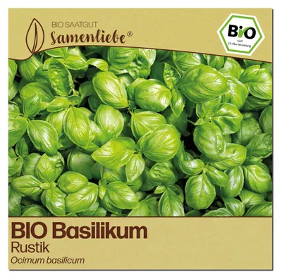 Produktbild von Samenliebe  Basilikum Samen | Rustik - großblättrig - samenfestes  Saatgut