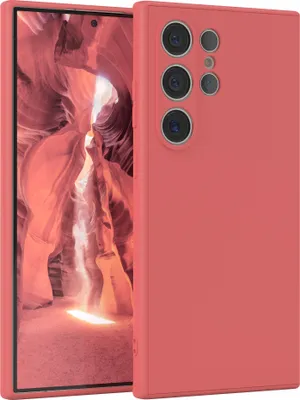 Produktbild von EAZY CASE - TPU Hülle für Samsung Galaxy S24 Ultra, TPU Case stoßfeste Handyhülle, weiches Cover mit Kameraschutz, Silikonhülle in Rot