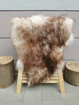 Produktbild von Seltene Island Schaffelle Braun geflammt.Größe:100cm -110cm