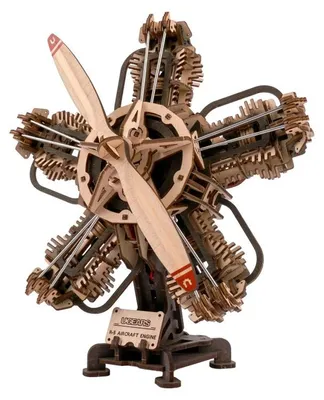 Obrázok produktu pre Puzzle 3D, R-5 Aircraft Engine, Ugears, drevo, 470 dielov