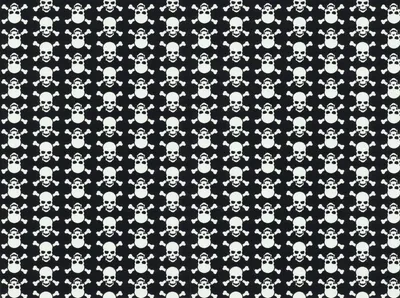 Produktbild von Klebefolie Möbelfolie Totenkopf Skull weiss schwarz - 0,45 m x 15 m Dekorfolie