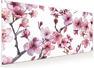 Produktbild von Küchenrückwand Spritzschutz Glas mit Motiv Blütenmeer 40 x 40 cm