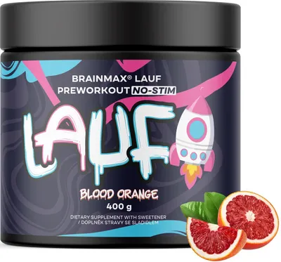 Immagine prodotto di BrainMax LAUF® Preworkout, senza caffeina, arancia rossa, 400 g