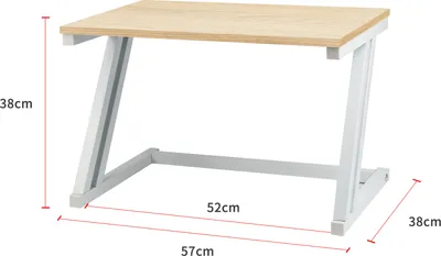 Image de Support pour micro-ondes Étagère de cuisine avec crochets 57*38*38cm Noyer
