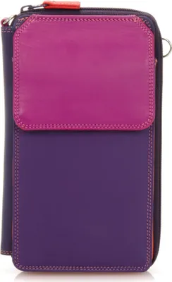 Produktbild von Geldbörse Leder 11x18x3.5cm mit abnehmbarem Umhängeriemen und Münzfach