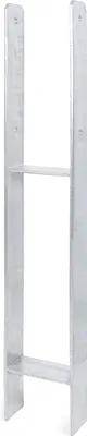 Image de Alberts 208417, support de poteau en H, galvanisé à chaud, largeur intérieure 116 mm, hauteur totale 800 mm, épaisseur du matériau 6 mm