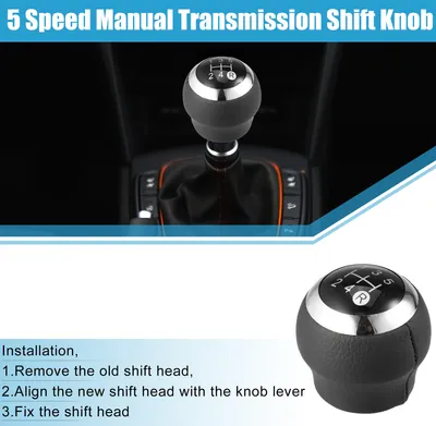 Image de Pommeau De Levier De Vitesse à 5 Vitesses Pour Transmission Manuelle De Voiture pour Toyota Corolla 2007-2013 En Plastique Noir