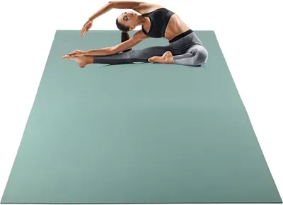 Productafbeelding van Grote trainingsmat - Fitness vloer - Thuis sporten - Extra brede antislip - 183 x 122 cm - Mintgroen