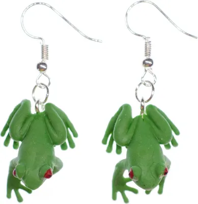 Produktbild von Frosch Frösche Ohrringe Miniblings Hänger Laubfrosch Froschkönig König Gummi