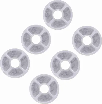 Obrázok produktu pre Náhradný uhlíkový filter pre fontánku pre domáce zvieratá, 6 kusov Filtrov pre 2-litrovú fontánku pre mačky