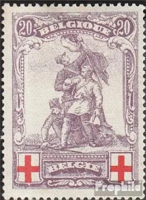 Productafbeelding van Postzegels België 1914 Rode Kruis Gestempeld Catalogusnummer 106
