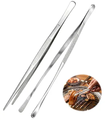 2 Küchenzangen 30 cm, antihaftbeschichtet, hitzebeständig, spülmaschinengeeignet