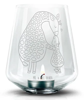 Produktbild von Mr. & Mrs. Panda gravur glas Giraffe Kind - Transparent - Geschenk, Kerzenhalter, Tochter, Lieblingsmensch, Windlicht, Mutter, Mama, Afrika, Laterne, Sohn