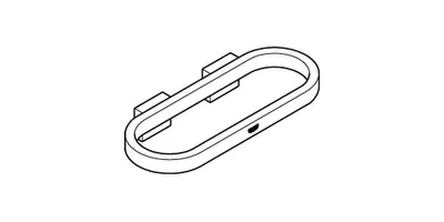Produktbild von GROHE Handtuchring Selection 41035, 200 mm, auch Halter für Seifenschale 41036 und Duschablage 41037, chrom
