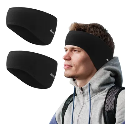 Image de Bandeau de sport d'hiver pour femmes et hommes - Protège-oreilles, chauffant, élastique
