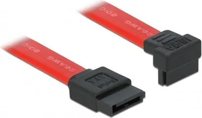 Productafbeelding van Delock 84223 SATA-Kabel Delock SATA -> SATA down St/St 0.50m rot